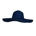 thumbnail image 1 of WITHMOONS Women Straw Sun Hat Wide Brim Floppy Beach Cap UPF 50+ SZ90045 (Navy), 1 of 1
