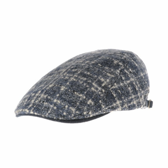 WITHMOONS Wool Felt Lattice Check Pattern Newsboy Hat Flat Cap LD3156 (Blue)