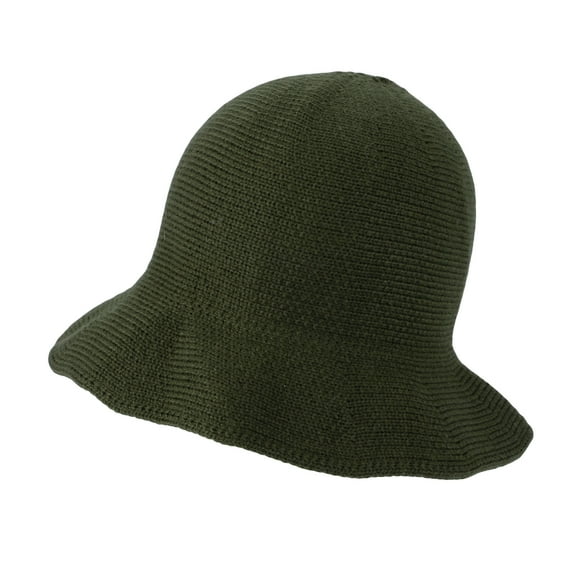 WITHMOONS Wool Winter Short Brim Womens Solid Bowler Fedora Hat SLB1245 (Green)