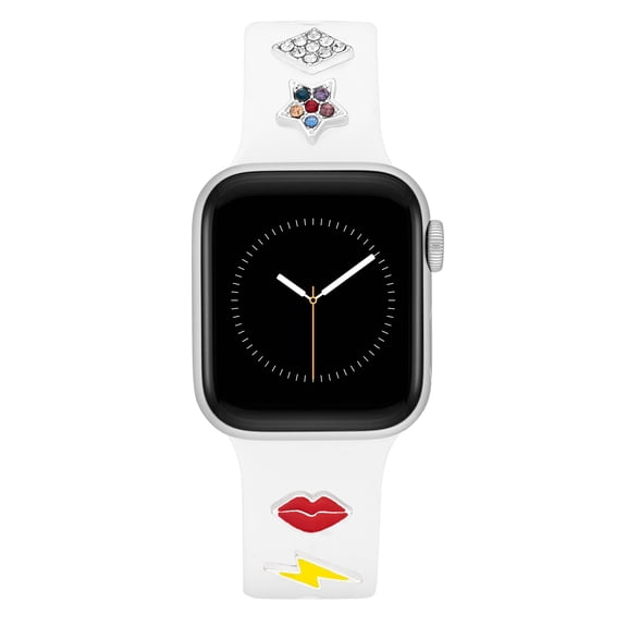 WITHit Band Candy Smooth Goodness White Silicone Band and Glamour Charm Set