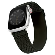 WITHit Black Elastic Band with Slider Closure for 38/40/41mm Apple Watch , Unisex, Chevron Weave