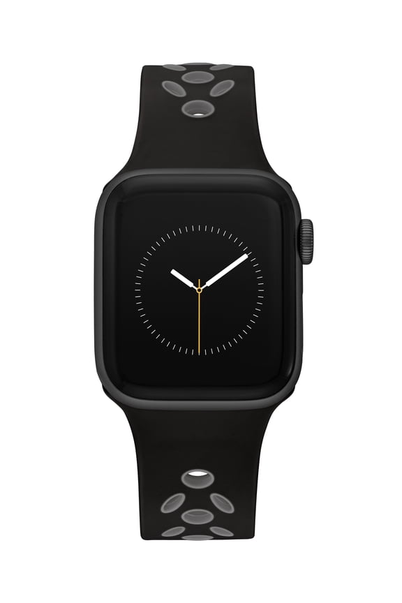 Black/Gray Sport Silicone Band for 42mm (Series 10 & 11) & 38/40/41mm Apple Watch