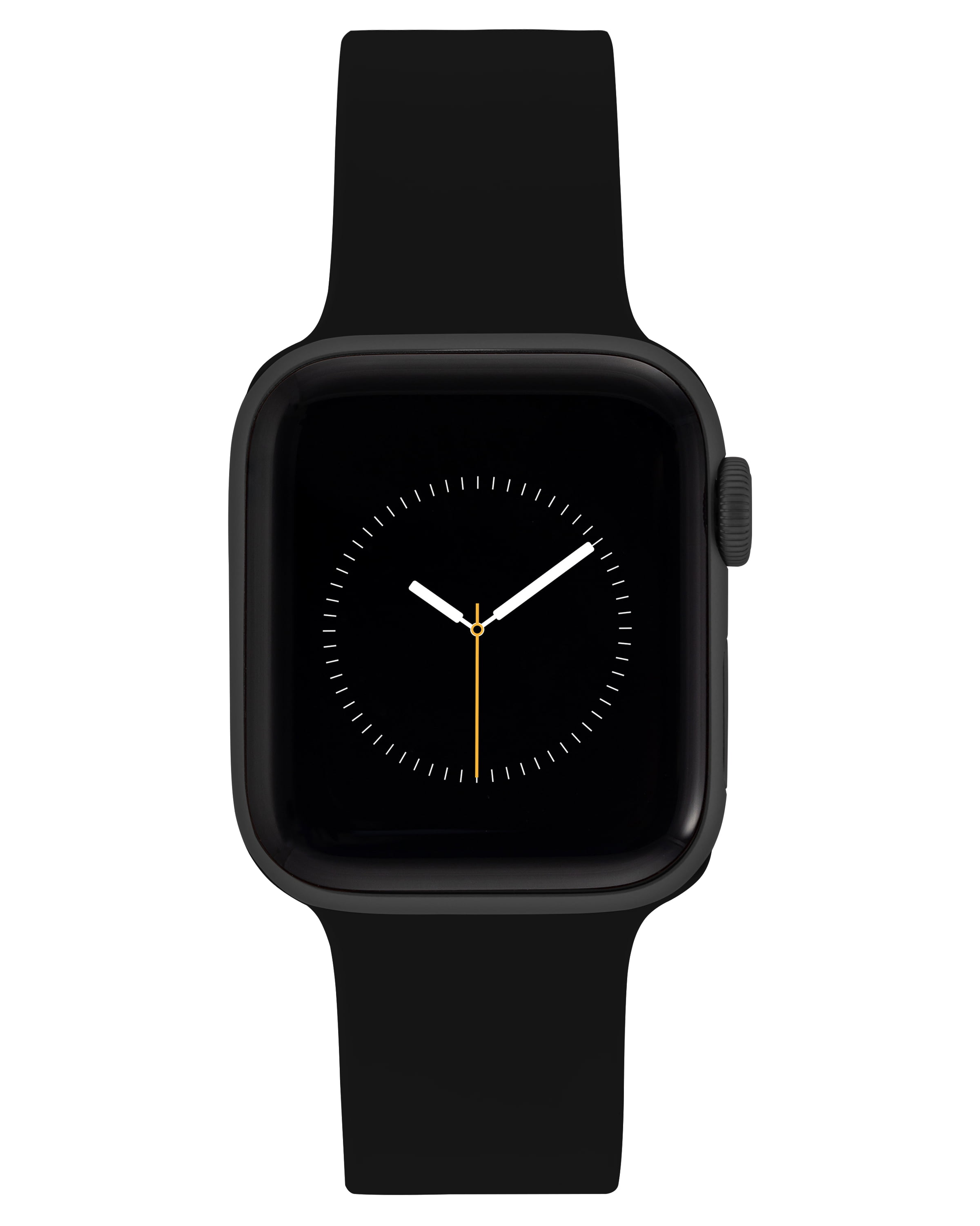 WITHit Black Keeperless Silicone Band with Black Stainless Steel Buckle Closure for 42/44/45/Ultra/Ultra 2 (49mm) Apple Watch