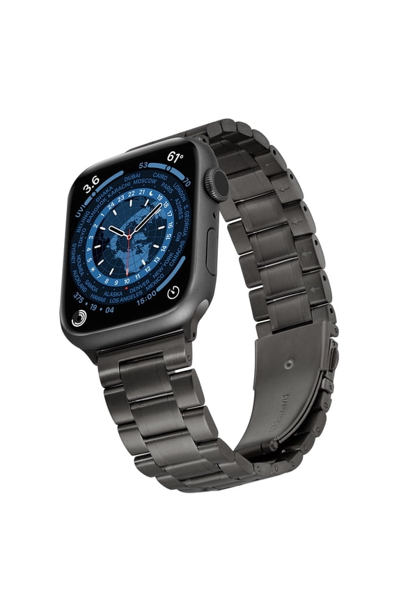 Black Stainless Steel Link Band for the Apple Watch®, Fits all Apple Watch® Series and Sizes, Unisex