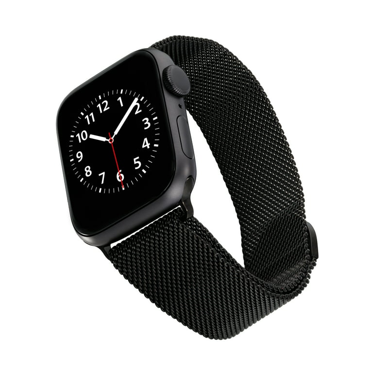 Imperial Zakje Reiziger WITHit Black Stainless Steel Mesh Band for 42/44/45mm/Ultra (49mm) Apple  Watch® - Walmart.com