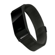 WITHit Black Stainless Steel Mesh Band for Fitbit® Charge 3 & Charge 4
