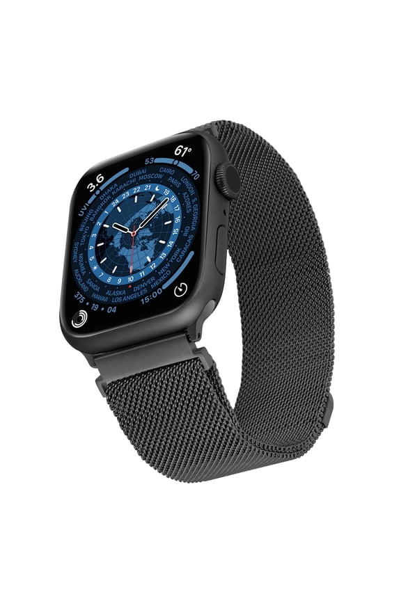 Black Stainless Steel Mesh Band for the Apple Watch®, Fits all Apple Watch® Series and Sizes, Unisex