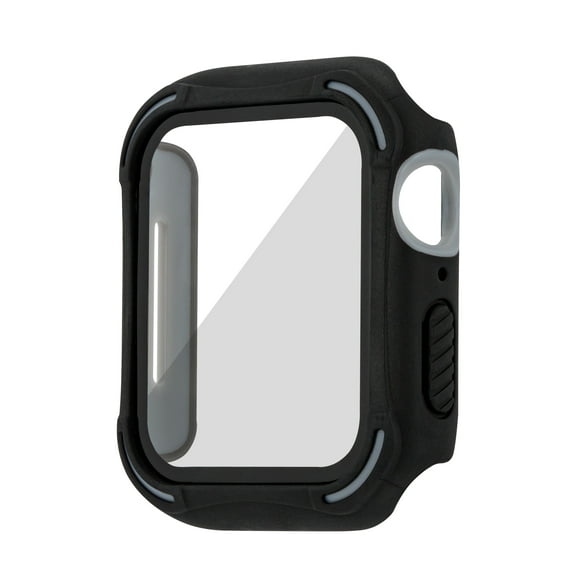 WITHit Black and Gray Dual Layer Rugged Bumper with Integrated Glass Protection for 44mm Apple Watch®