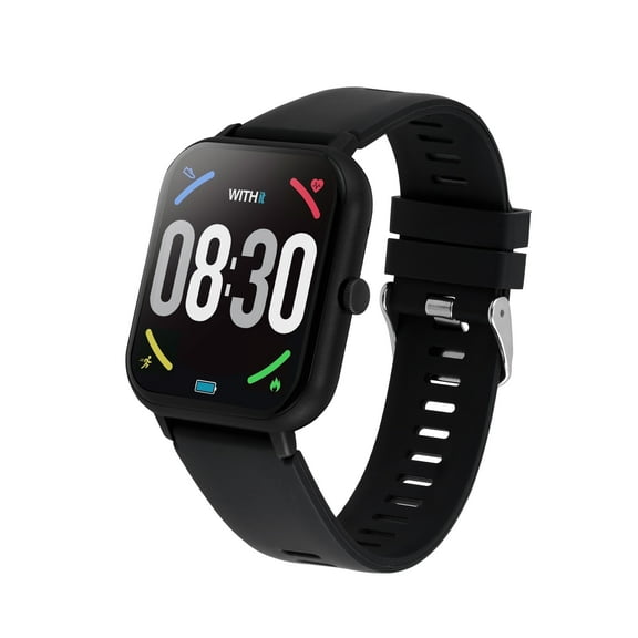 WITHit EXA Series Touch Screen Smartwatch with Black Silicone Band and over 25 Built-In Features