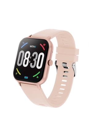 EXA Series Touch Screen Smartwatch with Blush Silicone Band and over 25 Built-In Features