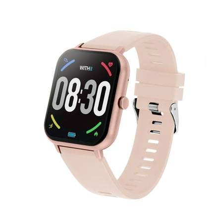 EXA Series Touch Screen Smartwatch with Blush Silicone Band and over 25 Built-In Features