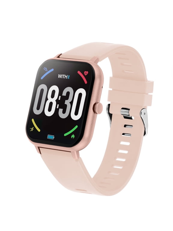 EXA Series Touch Screen Smartwatch with Blush Silicone Band and over 25 Built-In Features