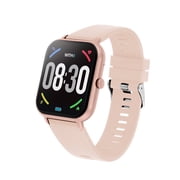 WITHit EXA Series Touch Screen Smartwatch with Blush Silicone Band and over 25 Built-In Features