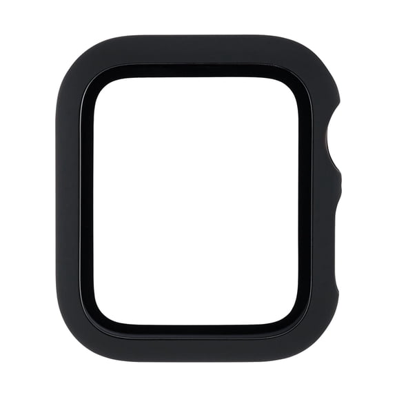 WITHit Full Protection Bumper for 44mm Apple Watch, Glass Screen Film Protector, Black