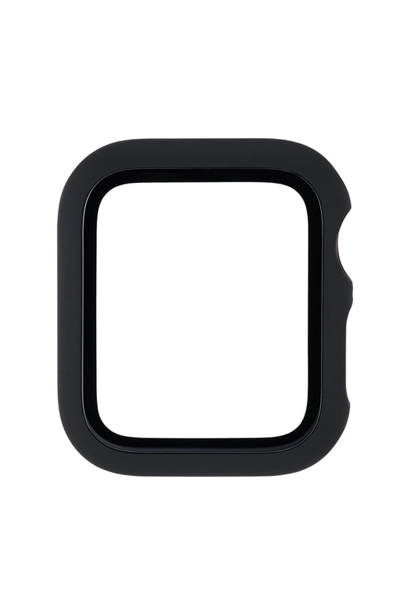 Full Protection Bumper for 44mm Apple Watch, Glass Screen Film Protector, Black