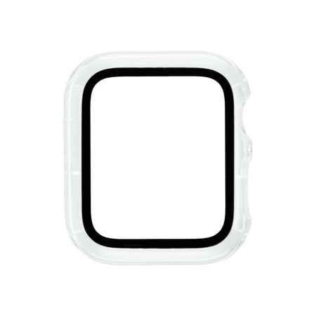 WITHit Full Protection Clear Bumper with Glass Screen Protection for 45mm Apple Watch