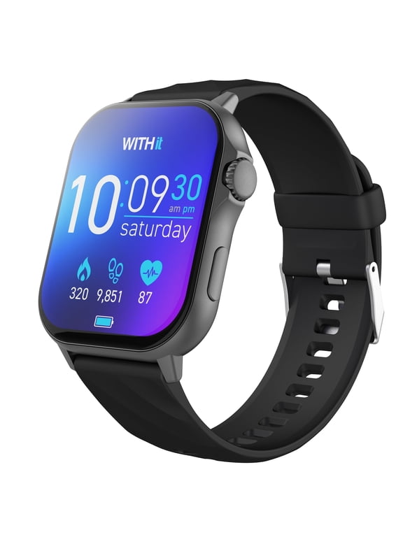 Giga Smartwatch with AMOLED 2.04" High-Definition Touchscreen Display, Black