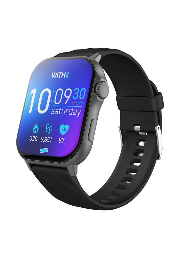 Giga Smartwatch with AMOLED 2.04" High-Definition Touchscreen Display, Black