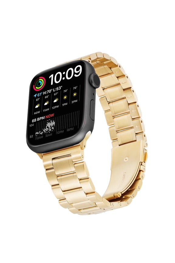 Gold Stainless Steel Link Band for the Apple Watch®, Fits all Apple Watch® Series and Sizes, Unisex