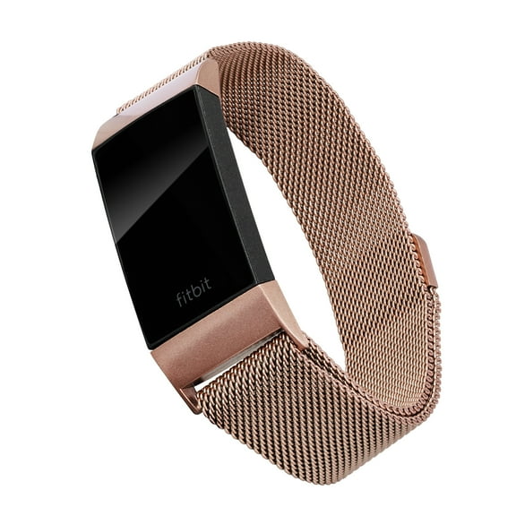 WITHit Gold Stainless Steel Mesh Band for Fitbit® Charge 3 & Charge 4