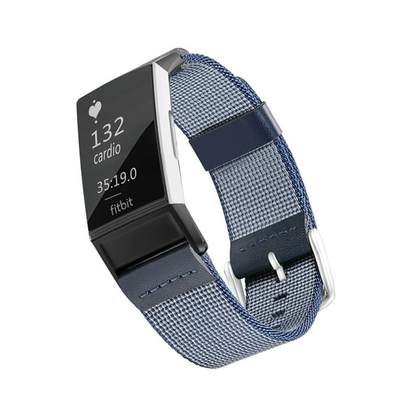 WITHit Woven Nylon Band for Fitbit® Charge 3  & Charge 4 - Blue