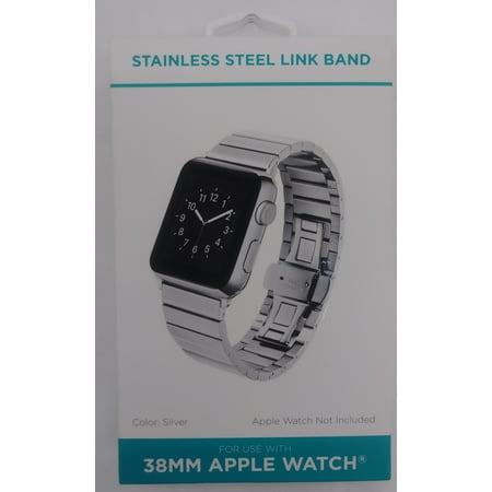 WITHit - Single Link Band for Apple Watch 38mm, 40mm and Series 7, 41mm - Brushed Silver