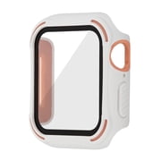 WITHit White and Pink Dual Layer Rugged Bumper with Integrated Glass Protection for 40mm Apple Watch®