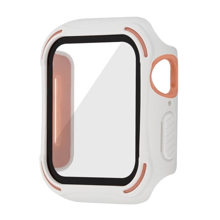 WITHit White and Pink Dual Layer Rugged Bumper with Integrated Glass Protection for 40mm Apple Watch®