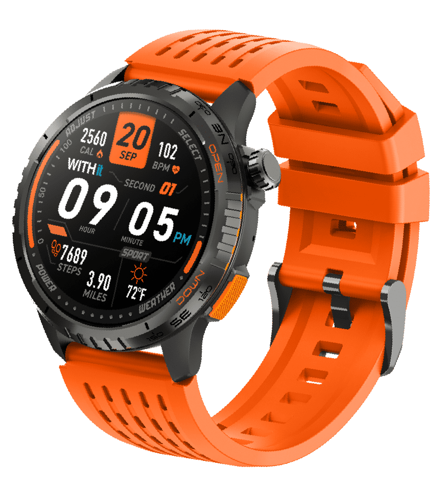 WITHit Zetta Series Smartwatch, 1.43" Full Touch Amoled Screen, Unisex