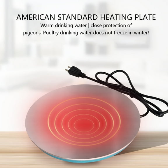 WITYUKE 110V Automatic Poultry Water Heater, Constant Temperature Anti Freeze Heating Pad, Submersible Bird Drink Warmer, ABS & Rubber Construction for Winter Outdoor Aviary & Coop Use