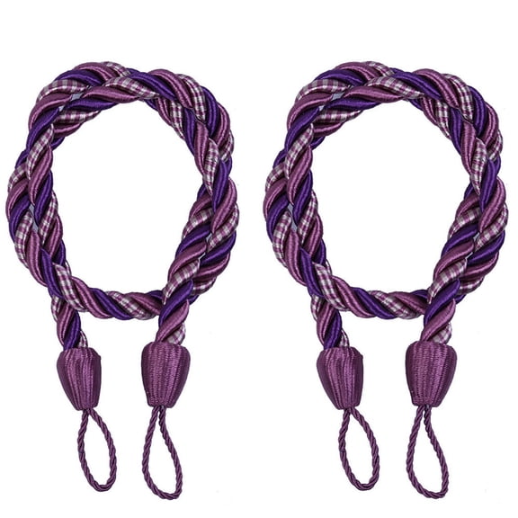 WITYUKE 2 Piece Curtain Tie Back Ropes, Window Cord Buckle, Decorative Tiebacks, 27 Inch Nautical Style Polyester Material, for Living Room Bedroom Drapes, Tassel Holdback Straps