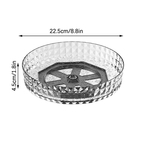 WITYUKE 360 Degree Rotating Spice Rack, Kitchen Countertop Organizer Lazy Susan, Multifunctional Soy Bottle Holder, 9.2 Inch Diameter Plastic Turntable for Seasoning and Cosmetics