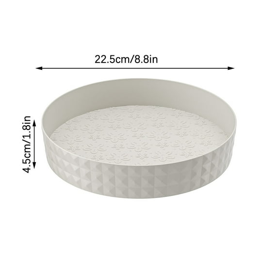 WITYUKE 360 Degree Rotating Spice Rack, Kitchen Countertop Organizer Lazy Susan, Multifunctional Soy Bottle Holder, 9.2 Inch Diameter Plastic Turntable for Seasoning and Cosmetics