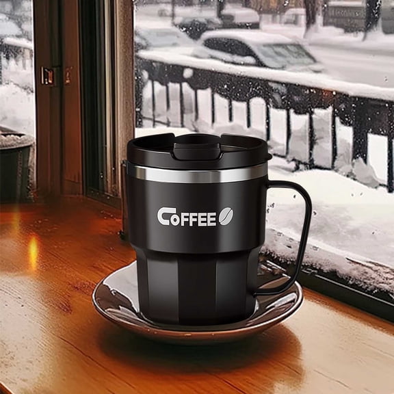 WITYUKE 400ml 304 Stainless Steel Mug, Double Wall Vacuum Cup, Heat Insulation Thermos, with Lid Leak Proof Design for Coffee Soup, for Students Outdoor Use, Portable Drinkware