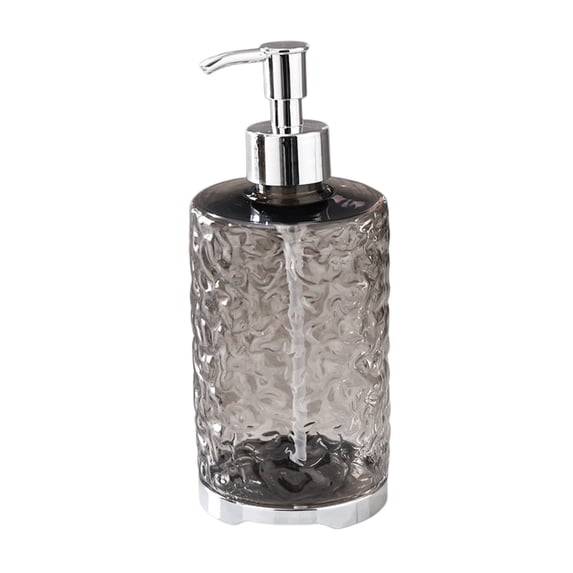 WITYUKE 420ml Liquid Soap Dispenser Bottle, Creative Round Corrugated Container, Plastic Refillable Pump Bottle, for Bathroom Kitchen Toilet Office, Hand Wash Station Supply