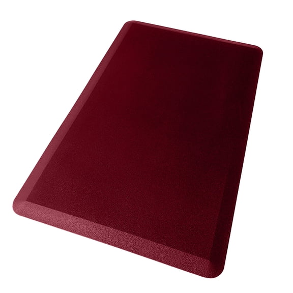 WITYUKE Anti Fatigue Cushioned Kitchen Mat, Waterproof PVC Standing Desk Rug, Non Skid Floor Protection, 44x71cm Gray Black Brown Red for Sink Area and Laundry Room, Comfort Foam Kitchen Carpet