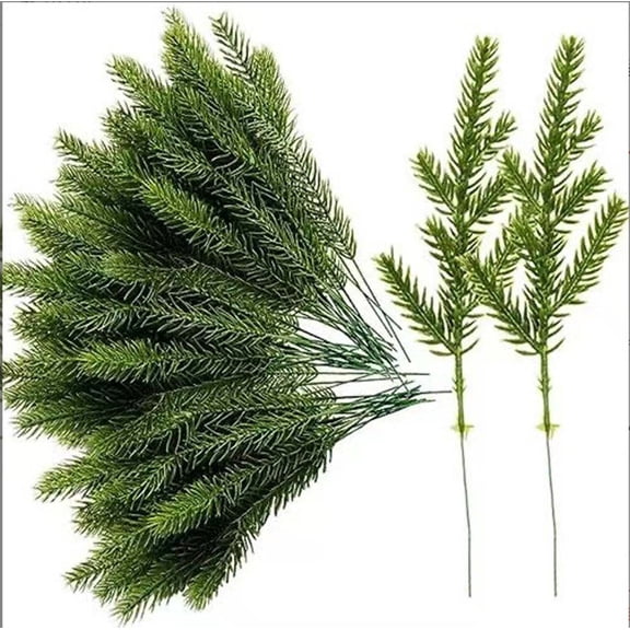 WITYUKE Christmas Norfolk Pine Branches, Artificial Greenery, Faux Plant Stems, 10 Piece 26cm PE Material Realistic Texture, for Indoor Outdoor Xmas DIY Crafts, Festive Floral Arrangement