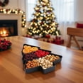 thumbnail image 1 of WITYUKE Christmas Tree Shaped Snack Tray, 3 Compartment Fruit Candy Dish, Holiday Serving Platter, 25.4x18.3x3cm Plastic for Daily Party Decoration, Festive Food Display System, Themed Dining Accent, 1 of 6