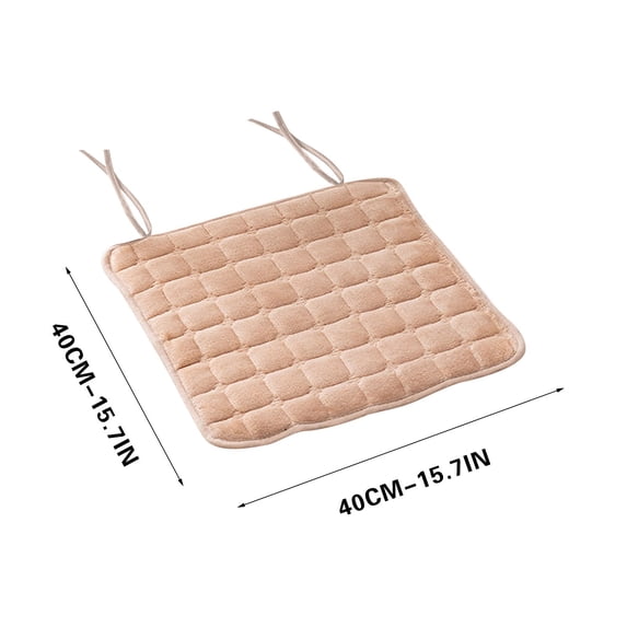 WITYUKE Comfortable Flannel Seat Cushion for Chairs, 40x40cm Non Slip Chair Pad, Plush Dining and Office Cushion, Soft Back Support for Student and Sedentary Worker, Machine Washable Home Mat