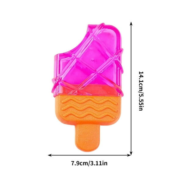 WITYUKE Refreshing Pet Chew Toy with Frozen Fruit Design, Soothing Molar Chew and Teether, Cooling Snack Dispenser, Durable Material for Puppy and Dog Entertainment, Interactive Squeaker Toy