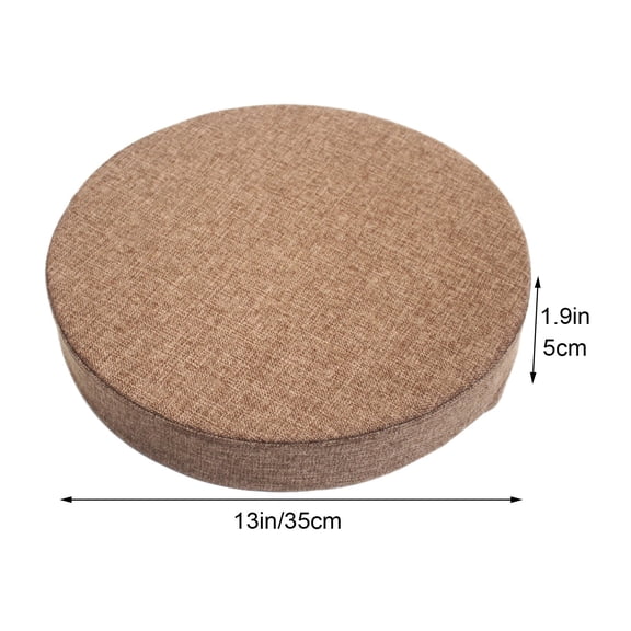 WITYUKE Round Outdoor Patio Chair Cushion, Garden Furniture Pad, Waterproof Seat Cover, 35x5cm Linen Fabric Light Density Foam, for Patio Garden Sofa Chair, Comfortable Cushion