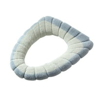 WITYUKE Thickened Warm Knitted Toilet Seat Cushion, Winter Soft Washable Toilet Cover, Acrylic Fabric with Lift Handle Design, for Household Bathroom Comfort, Anti Slip Commode Seat Pad