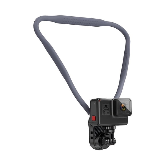 WITZIO Foldable Quick-Release Sports Neck Mount | Anti-Slip Design for Camera, Action Cam | Stable Hands-Free for POV Sports & Daily Vlogging