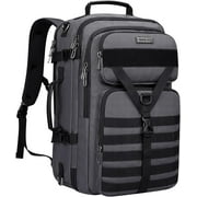 WITZMAN Carry On Travel Backpack for Men Convertible Nylon Backpack 3 in 1 Bag fit 17 Inch Laptop for Airplane 45L,B688 Silvery Grey