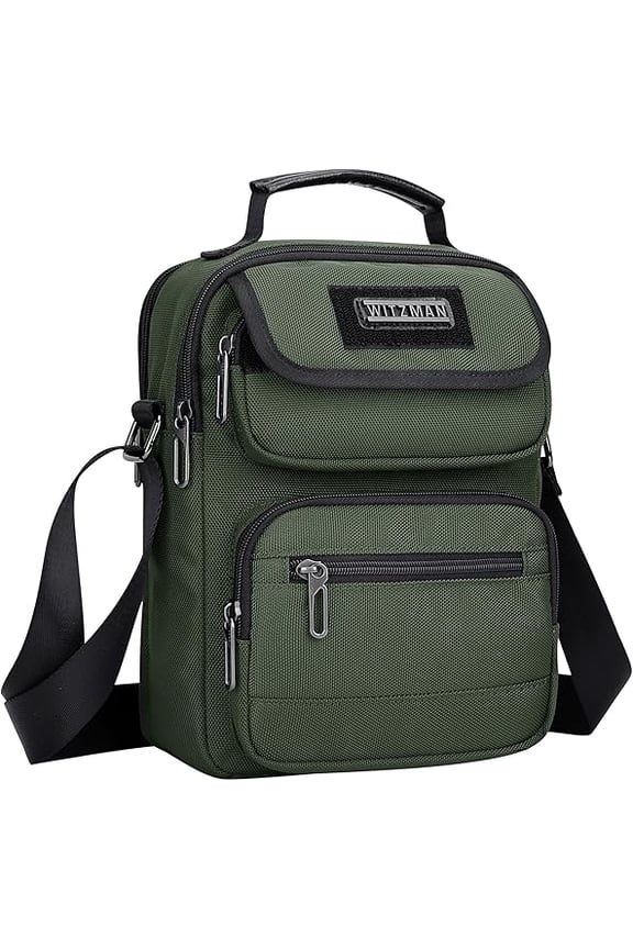 Crossbody Bag for Men Nylon Small Messenger Shoulder Bags Man Purse for Casual Business Travel(B710 Army Green)