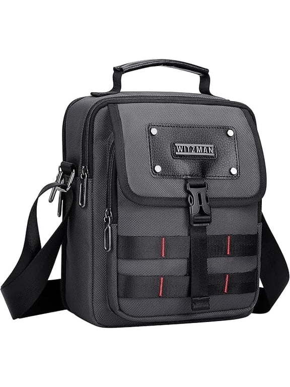 Crossbody Bag for Men Small Travel Messenger Bag Shoulder Purse Side Bag for Work Traveling(B708 Silvery Grey)