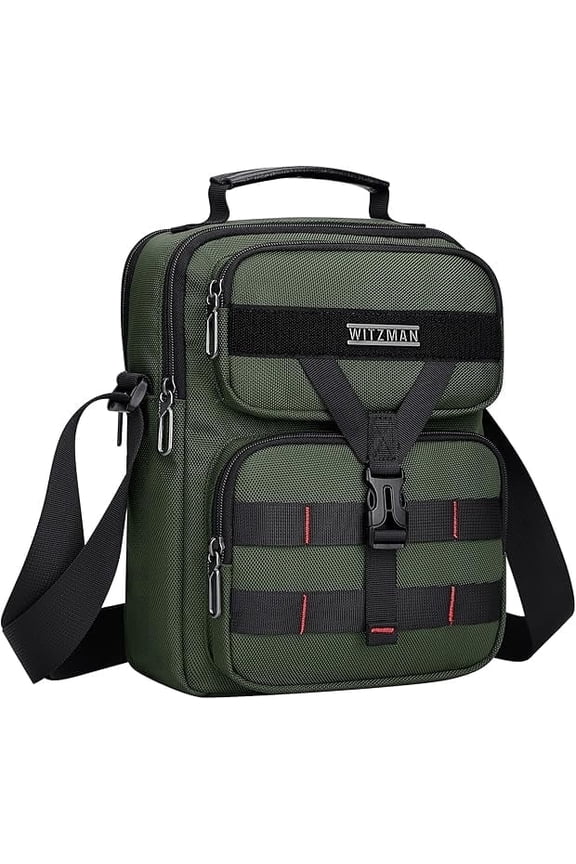 Crossbody Bag for Men Travel Small Messenger Shoulder Bags Nylon Side Bag Man Purse for Casual Daliy Work Traveling(B707 Army Green)