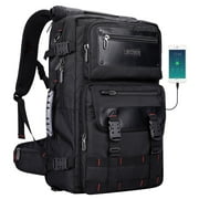 WITZMAN Large Nylon Travel Backpack for Men Carry on Duffle Bags Fit for 17 inch Laptop Luggage Backpack Airline ApprovedB685 Black
