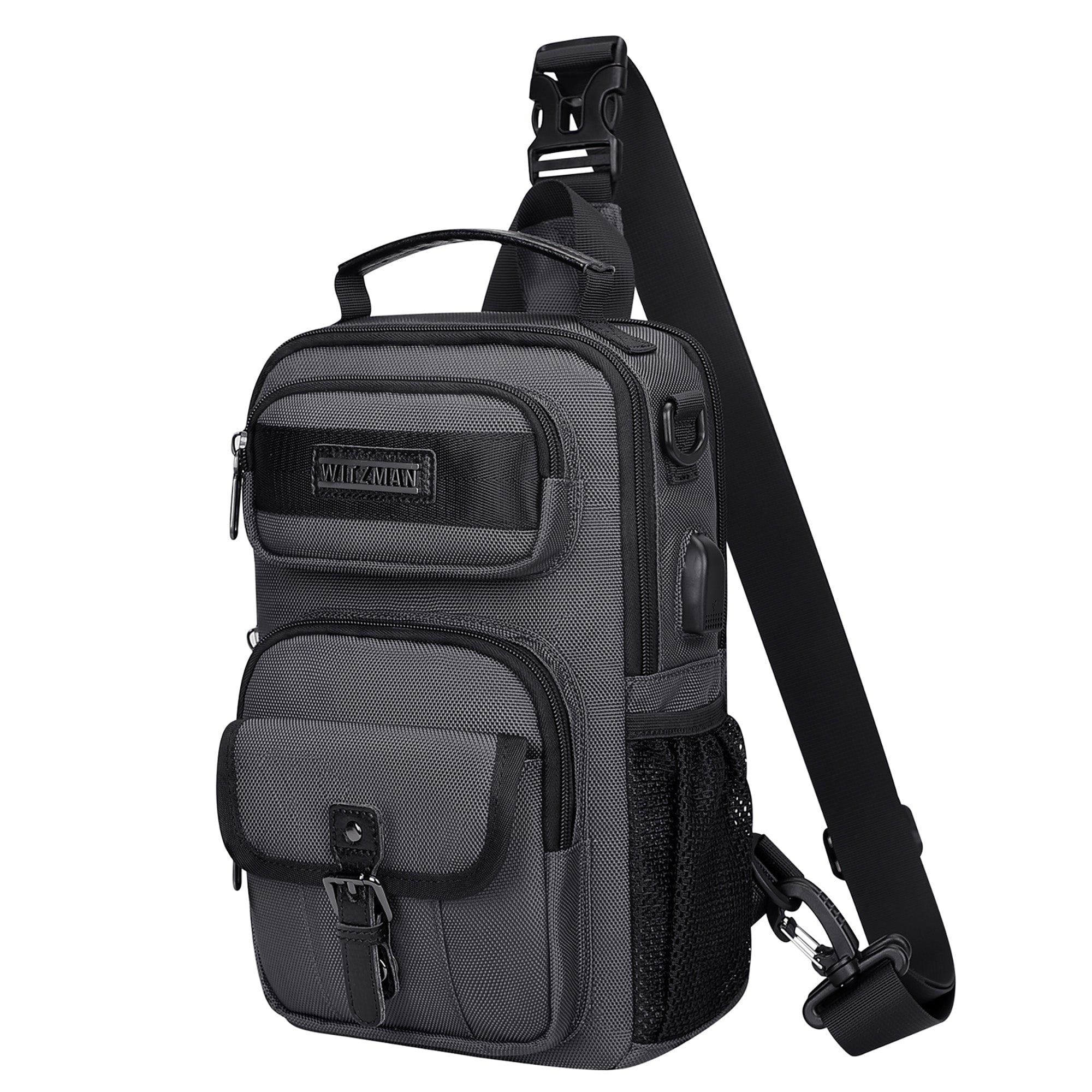 Simple Leisure Commute Men's Large Capacity Travel Sling Bag Crossbody Bag