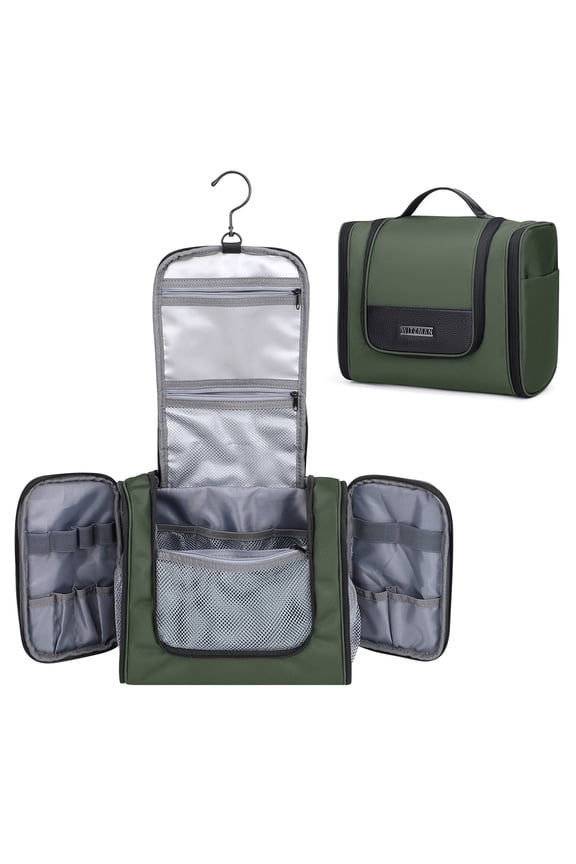 Toiletry Bag for Men Large Hanging Multi-Organization Bathroom Bag Water-Resistant Dopp Kit Shaving Bag Men(B690 Army Green)